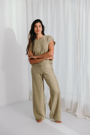 
                  
                    Donna cable knit top
                  
                
