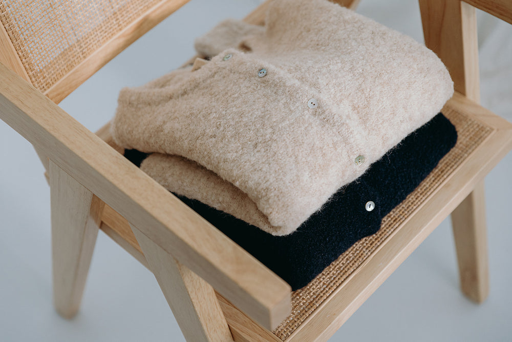 
                  
                    Dré bouclé knit cardigan
                  
                