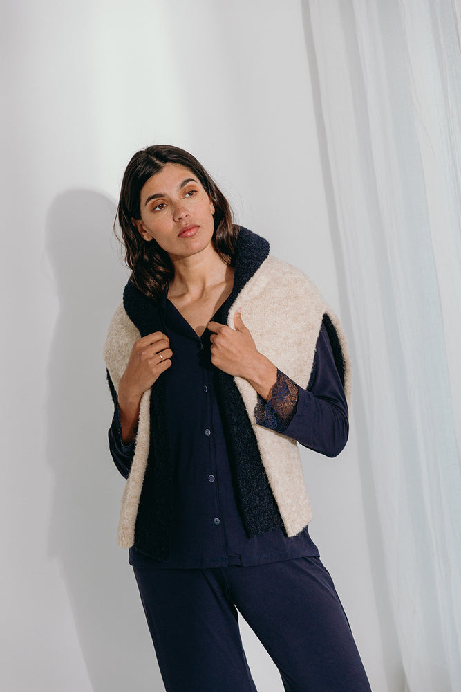 
                  
                    Dré bouclé knit cardigan
                  
                
