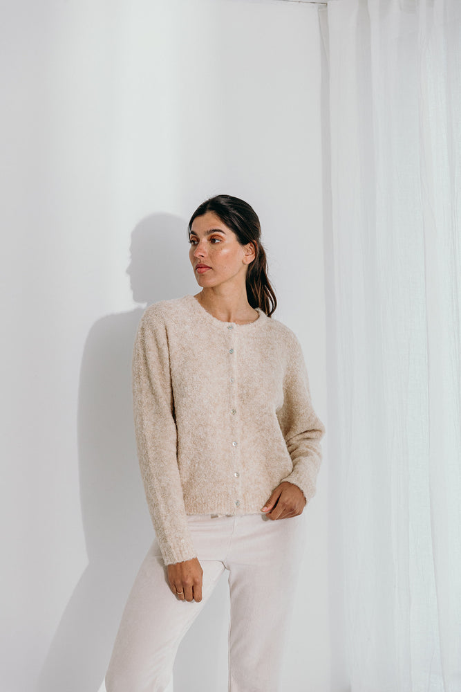 
                  
                    Dré bouclé knit cardigan
                  
                