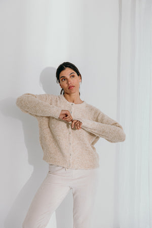 
                  
                    Dré bouclé knit cardigan
                  
                