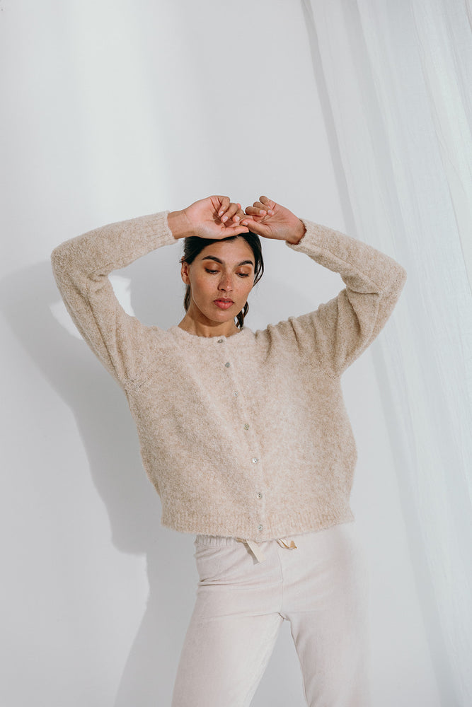Dré bouclé knit cardigan