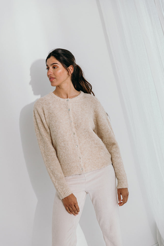 
                  
                    Dré bouclé knit cardigan
                  
                
