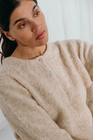 
                  
                    Dré bouclé knit cardigan
                  
                